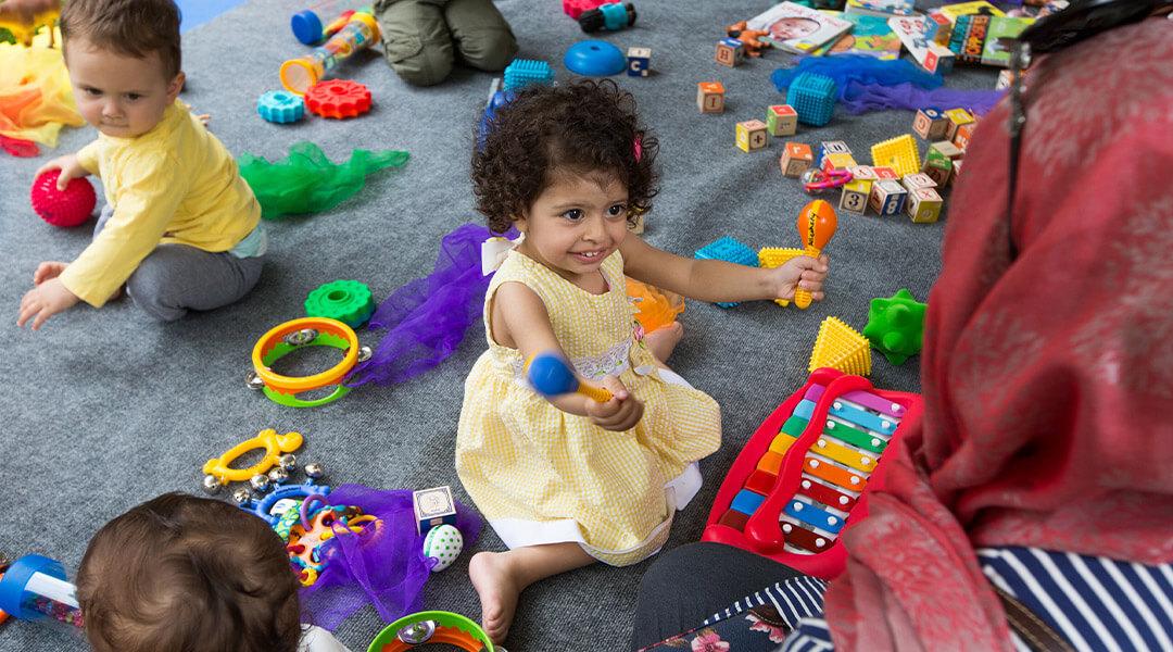 children playing with toys